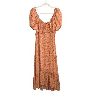 NWT ASTR the label blush multi floral maxi dress. Size Medium.